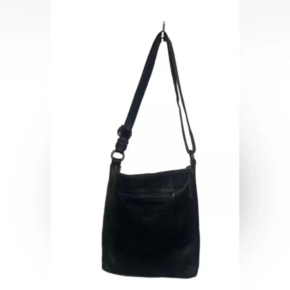 The Sak Collective LADERA Black Pebbled Authentic Leather Crossbody Bag Purse - Picture 3 of 9